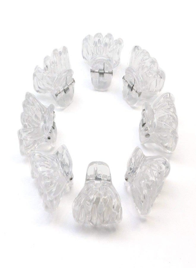 Dofash 12Pcs 2CM/0.79IN Hair Claw Clips Plastic Hair Claws Cute Claw Clips Octopus Hair Grips Hair Accessories for Women Girls (Transparent/Clear) - Image 4